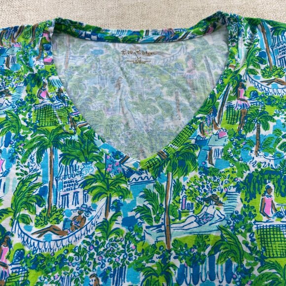 Lilly Pulitzer Women's Medium Long-Sleeved Multicolor Tunic Shirt - Picture 4 of 10